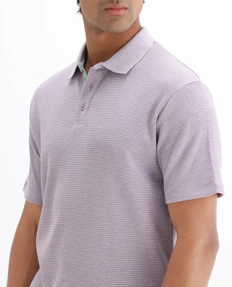 Rare Rabbit Men's Classic Waffle Knit Polo