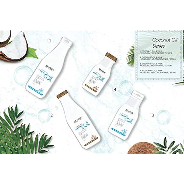 BEAVER Moisturizing Coconut Oil & Milk Shampoo 350 ml - Image 2