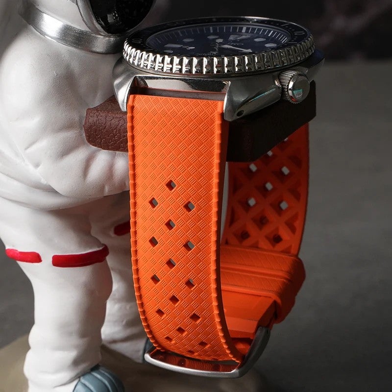 Bluejw Fluororubber 20mm 22mm Replacement Watch Straps for Swatch X Blancpain – Soft, Breathable, Durable FKM Rubber Sport Diving Watchbands - Image 4