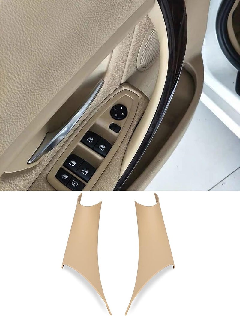 GEATaaT Gelunxin Door Pull Handle Cover for BMW 320,328,330,335,M3 2012-2018 & BMW 428, 435,M4 2014-2017 (Left Front+Right Front, Beige) - Image 1