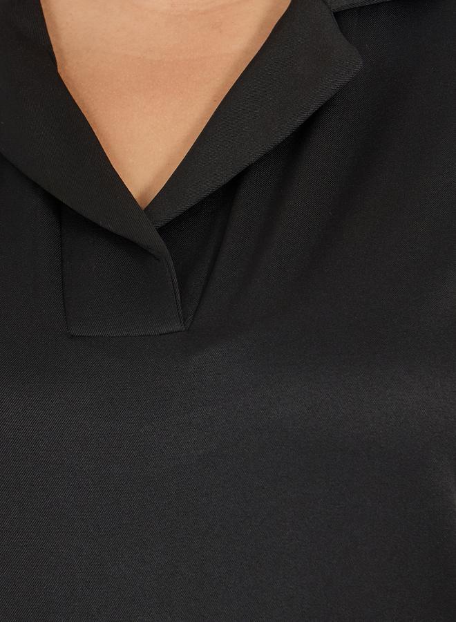 Styli Plus Size Notch Collar Long Sleeve Blouse - Image 3