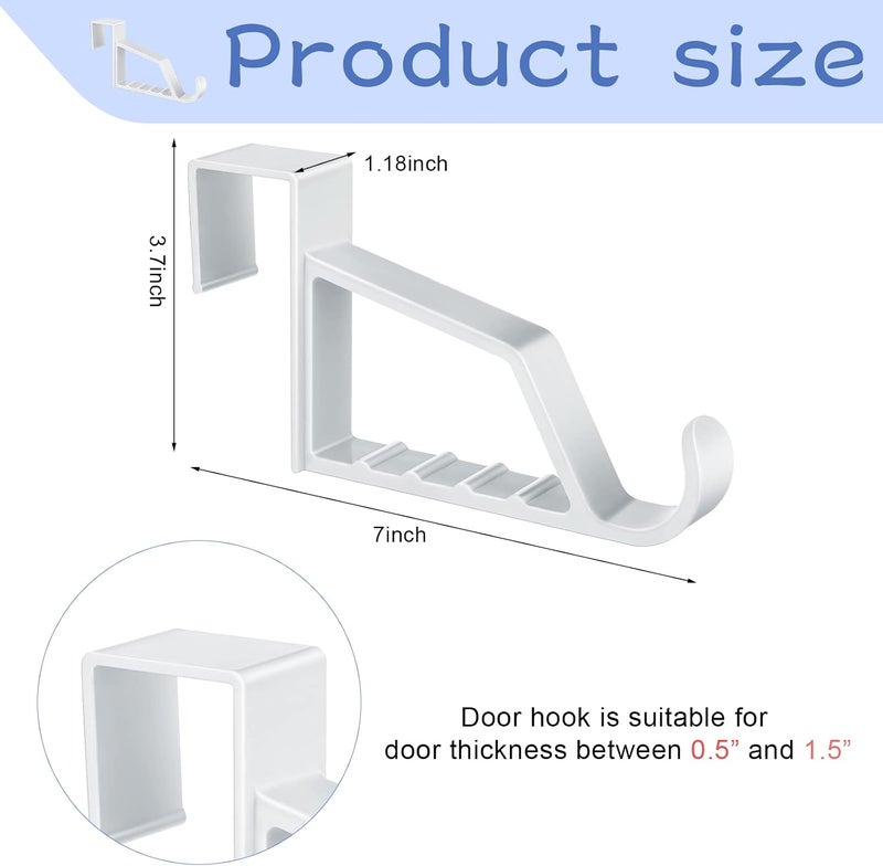 Maitys Plastic Storage Hooks, 4 Pieces Multi Hanging Organizers for Coats, Towels, Bags, Hats, Scarves (White) - Image 2