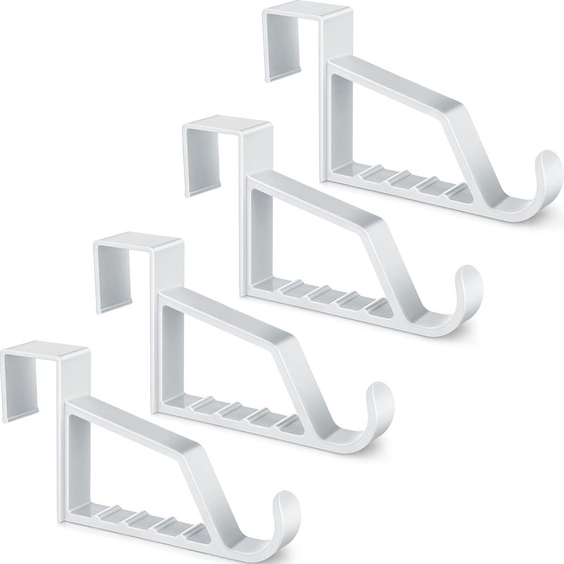 Maitys Plastic Storage Hooks, 4 Pieces Multi Hanging Organizers for Coats, Towels, Bags, Hats, Scarves (White) - Image 1
