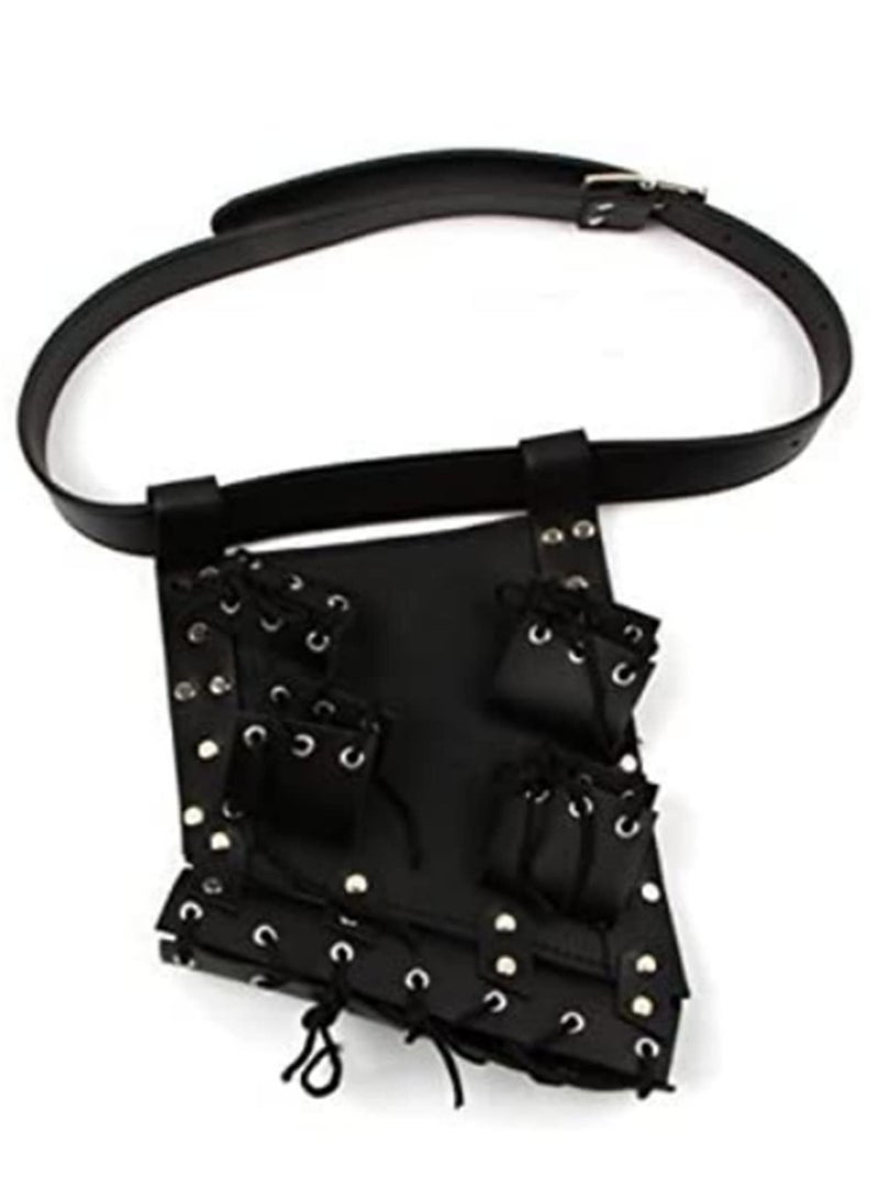 Leather Sword Holder Bag Adjustable Waistband Strap for Roronoa Zoro Cosplay, Ninja, Hero, Anime Costume, Halloween, Medieval Role Play Props PU Leather Holster  - Image 1