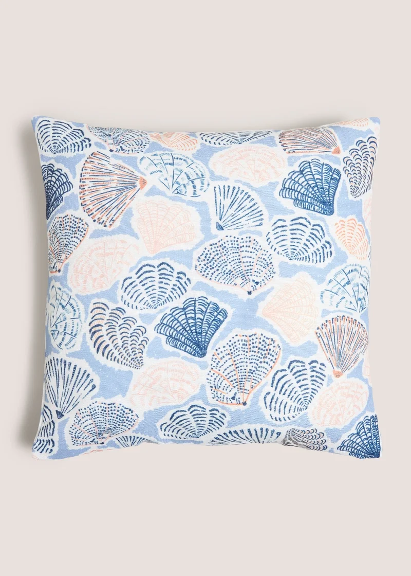 Matalan Blue Shell Print Cushion