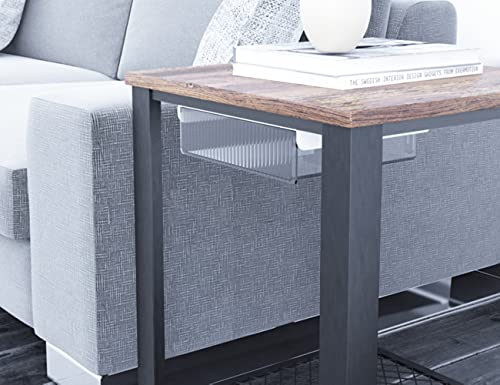 keenkee Under Desk Drawers for Organization, Pull Slide out Drawer Underneath Table With Lip, Attachable Under Shelf Pencil Drawer, Clear Light Black - Image 5