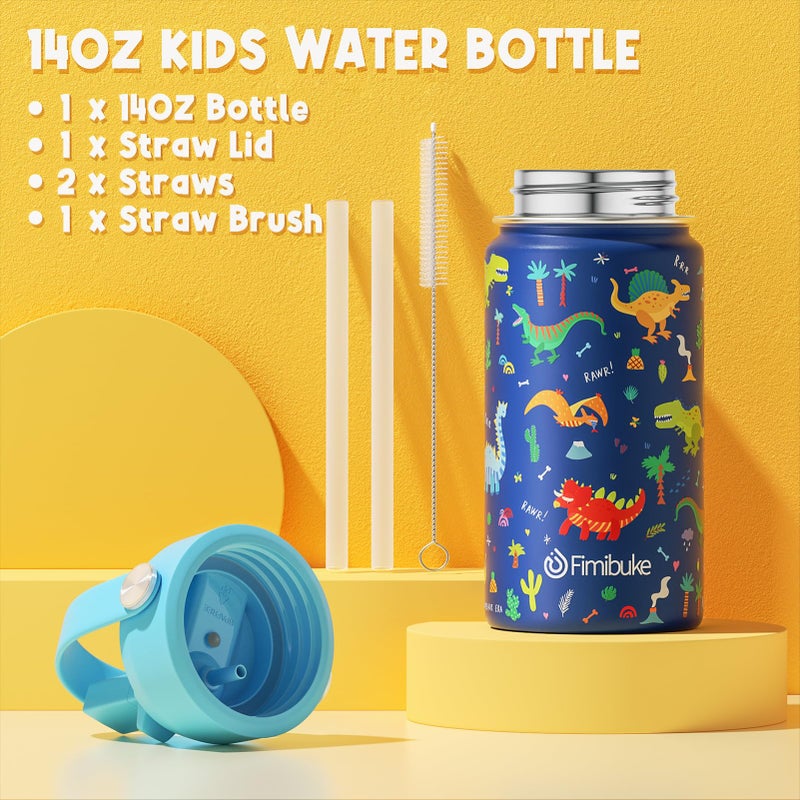 Fimibuke Kids Bento Lunch Box with 4 Compartments, Insulated lunch Bag, Stainless Steel Insulated Water Bottle, Ice Pack & Utensils Set, Birthday Gifts for Ages 3-12 Back to School Toddler Girls Boys - Image 5