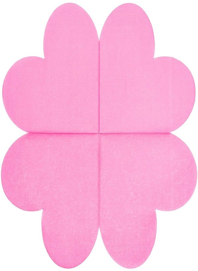 BLUE PANDA Heart Napkins - 6.5 x 6.5 in, Hot Pink, Pack of 50-3-Ply Absorbent Decorative Heart-Shaped Paper Cocktail Napkins - Image 4
