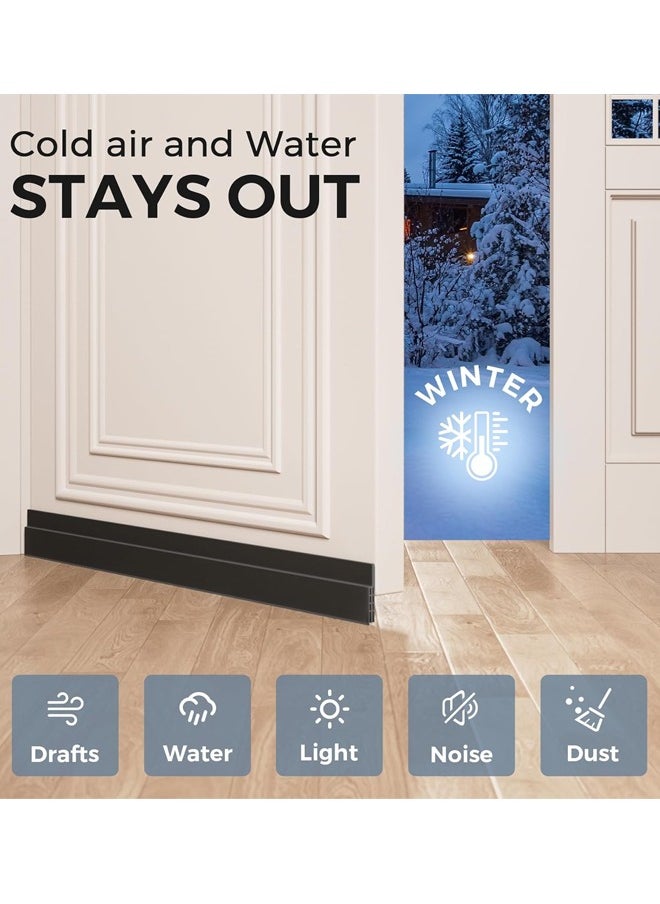 Optico - 1/2/3/4Pcs Door Draft Stopper, Under Door Draft Blocker, Soundproof Door Sweep Weather Stripping for Doors Door Bottom Seal Dust and Noise Insulation Weather Stripping Draft Guard Insulator,Soundproof, Pest-proof, Windproof, Dust-proof Door Seal Strip - Image 1