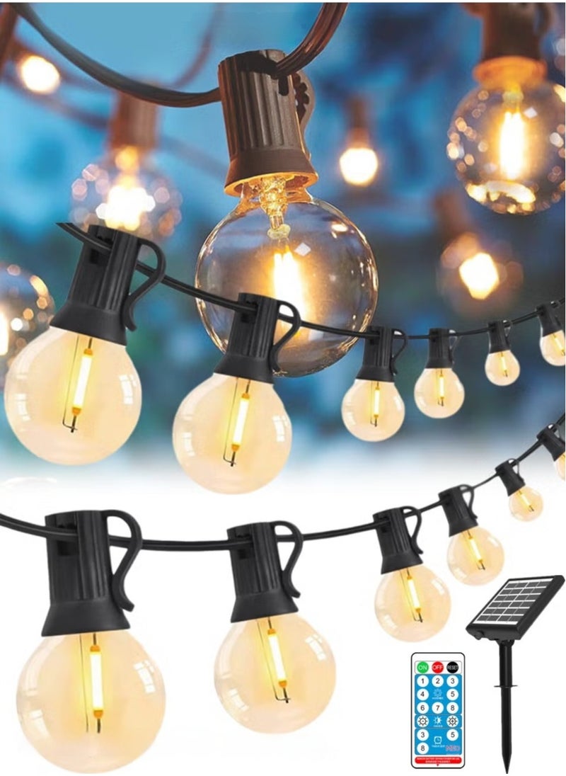 ARNOTEC Outdoor Solar Fairy Lights, Bulbs, Fairy Lights, 10m, 20 LED Bulbs, Garden Fairy Lights with Remote Control, Light Spacing 40cm - Warm White IP65 Waterproof  - Image 1