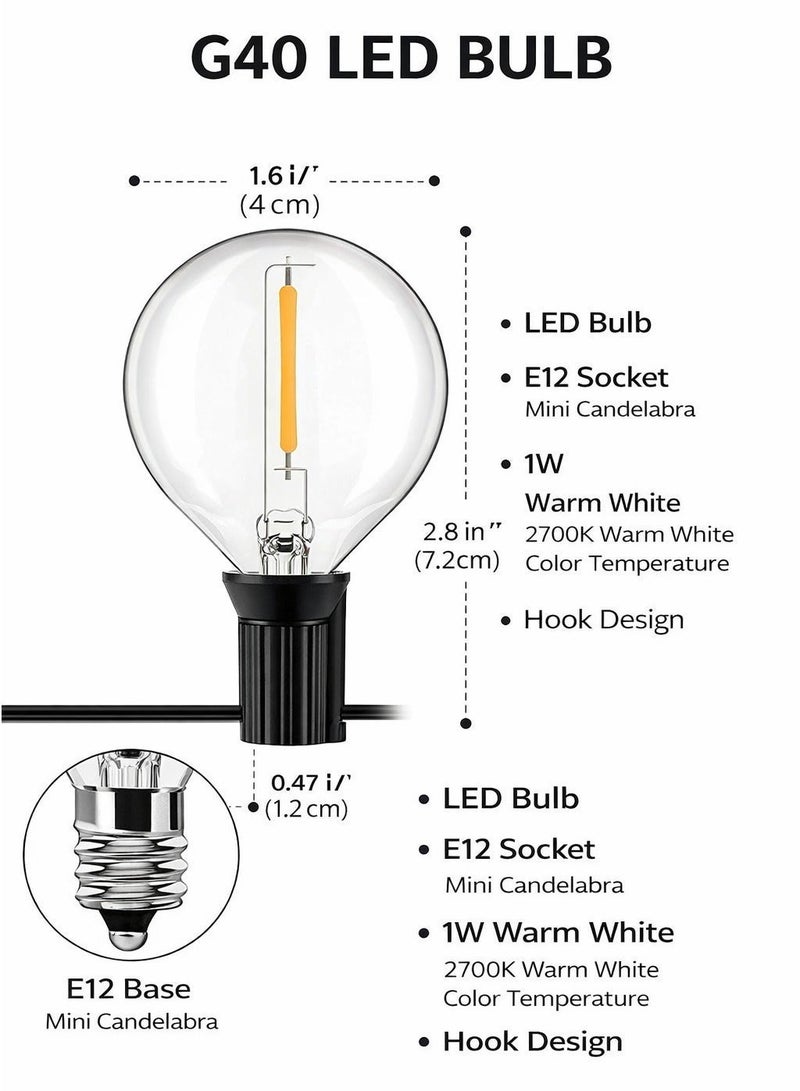 ARNOTEC مصابيح خرافية تعمل بالطاقة الشمسية في الهواء الطلق، لمبات، مصابيح خرافية، 10 أمتار، 20 لمبة LED، مصابيح خرافية للحديقة مع جهاز تحكم عن بعد، مسافة الضوء 40 سم - أبيض دافئ IP65 مقاوم للماء - Image 5