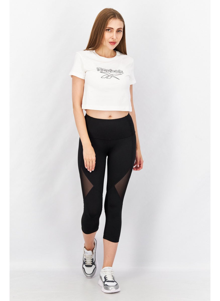 Reebok Women Sportswear Fit Short Sleeve Running T-Shirts, White  - Image 3