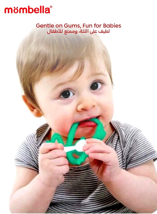 Mombella Hugging Monkey Teether Toy | BPA-Free Silicone | Safe & Hygienic Teething Toy | Soft & Flexible Design | 3-6 Months | Dimensions: L 7.4 x W 6.4 x H 6.5 cm - Image 2