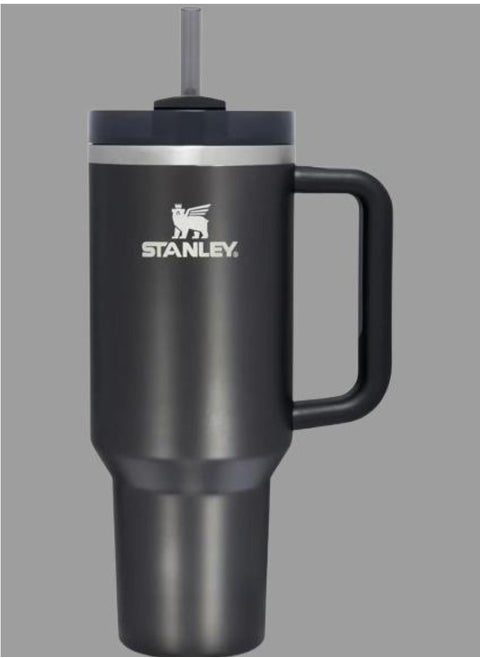 H2.0 FlowState Stainless Steel Vacuum Insulated Tumbler with Lid and Straw for Water, Iced Tea or Coffee, Smoothie and More, Black Glow, 40 oz – Keeps Drinks Hot or Cold for Hours, Leak-Proof & Durable