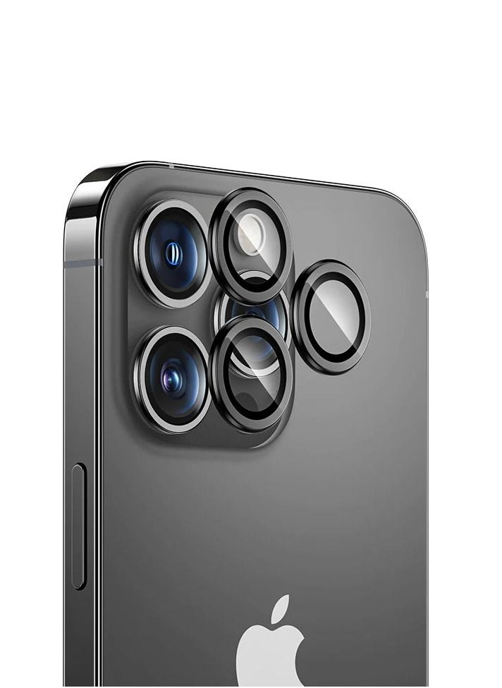 TWEGGON 3pc iPhone 14 Pro Max Camera Glass Black Protective Camera Lens Glass for iPhone 14 Pro Max Black  - Image 1
