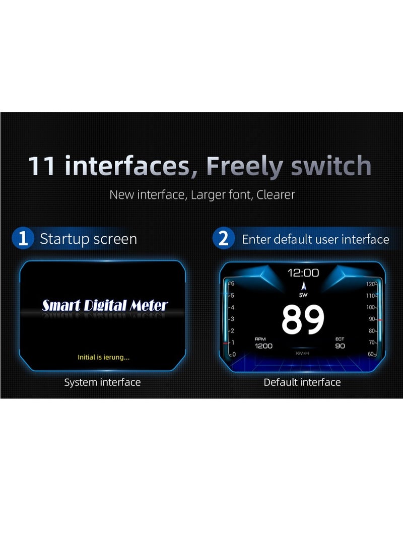 GULFLINK GULFLINK Head Up Display HUD Vehicle Speed Meter P21. - Image 3