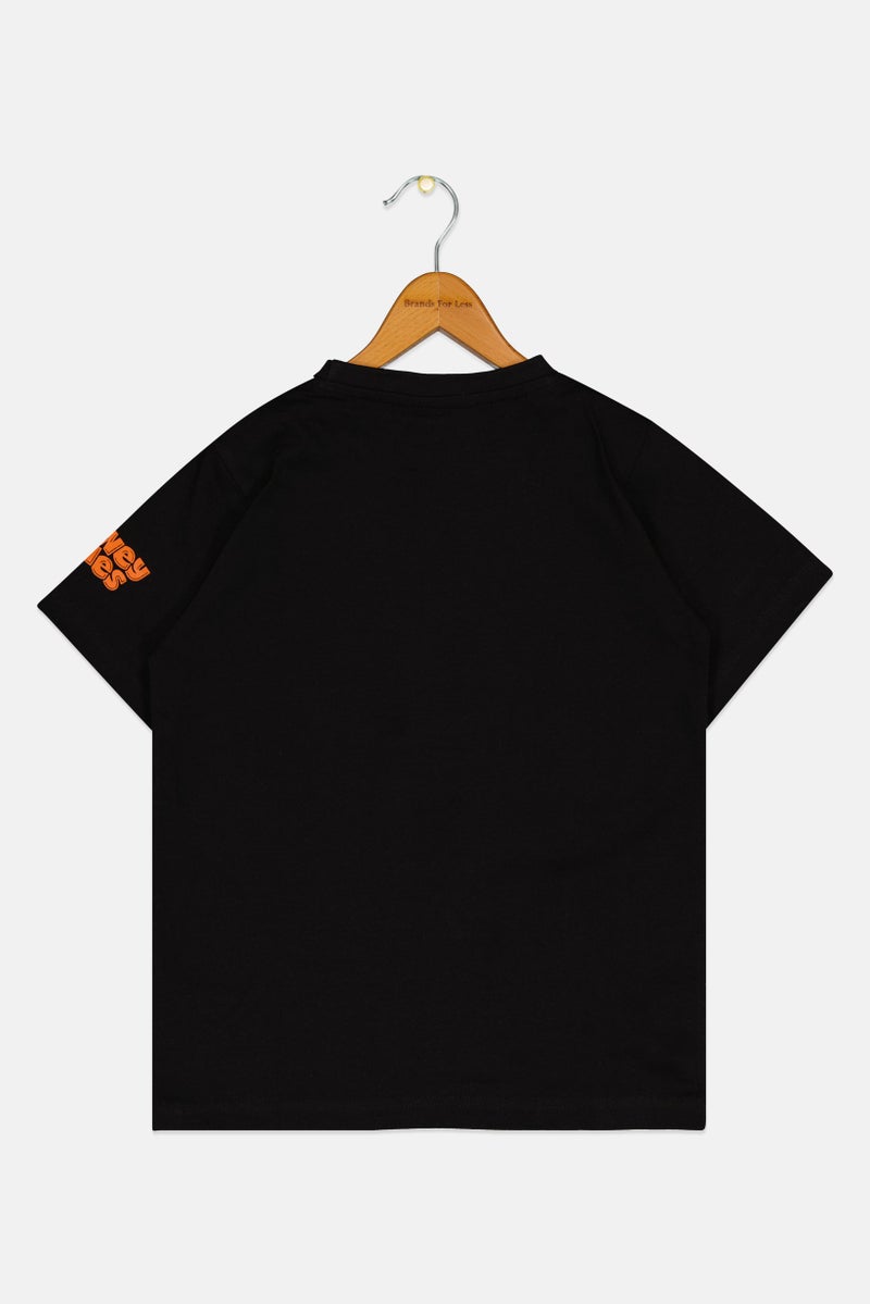 Looney Tunes Kids Boy Crew Neck Short Sleeve Graphic Print T-Shirt, Black  - Image 3