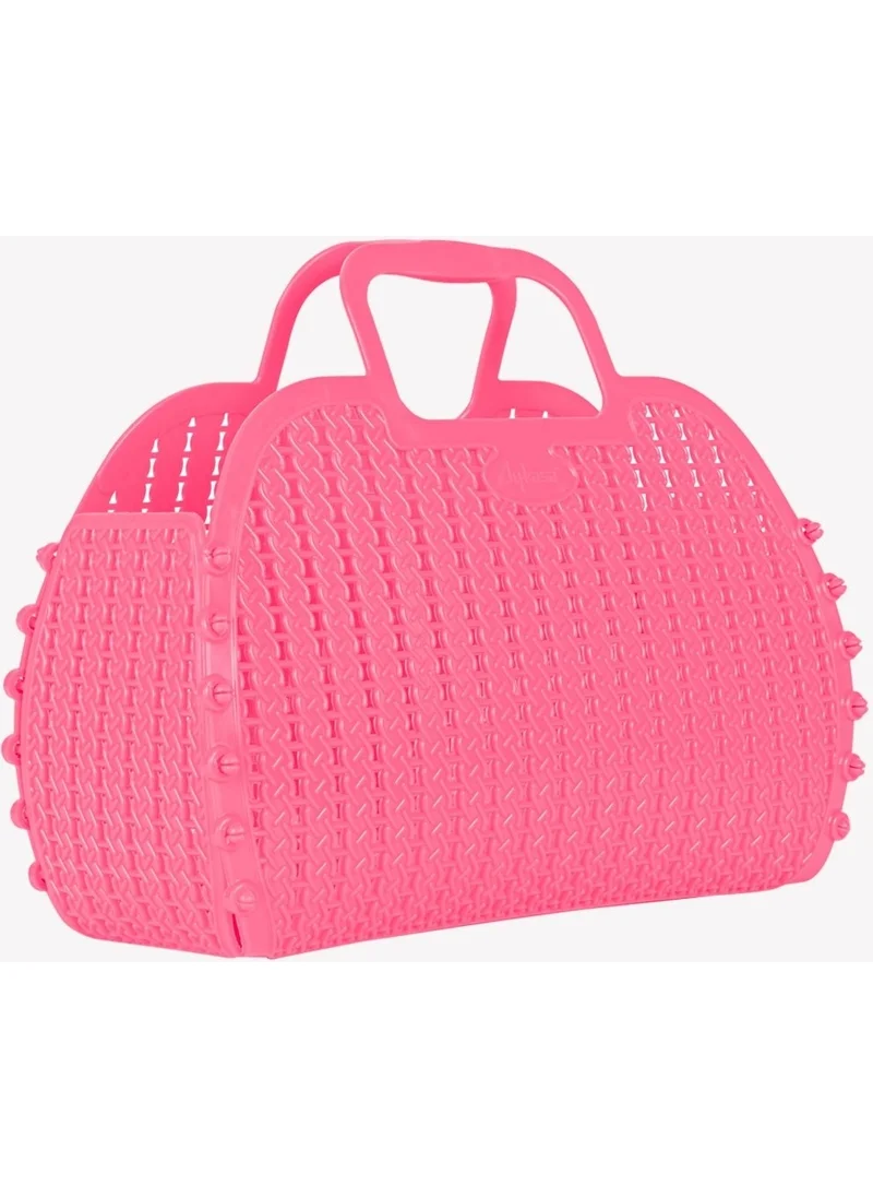 Ayyıldız Aykasa 221026 Baby Pink Foldable Beach Bag