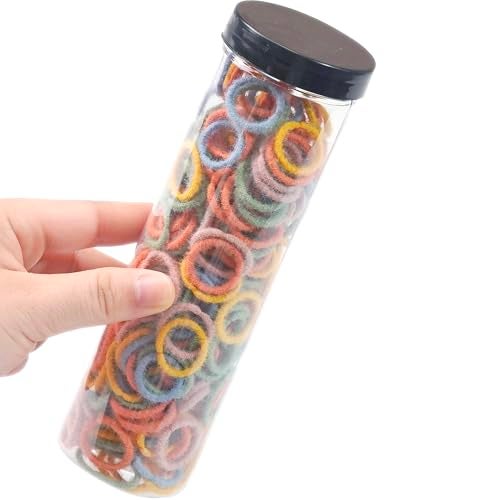 JOYOYO 300PCS Small Hair TiesNo Crease Durable Hair Ties Baby Girl Elastic Hair Ponytail Holder Hair Accessories for Infants Toddlers KidsSpring Color - Image 1