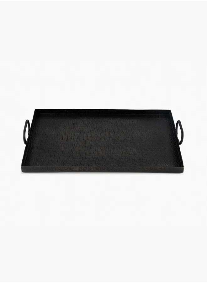 2XL Home - Rectangular Black Tray With Handle - Image 1