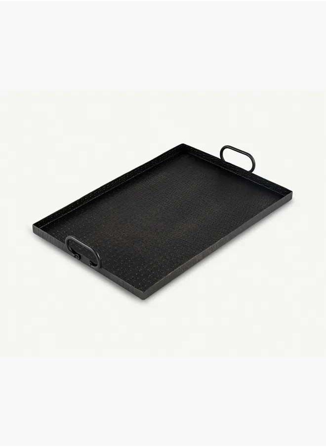 2XL Home - Rectangular Black Tray With Handle - Image 1