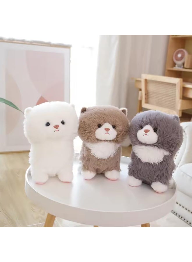 Round Face Cat Animal Plush 30cm brown - Image 5