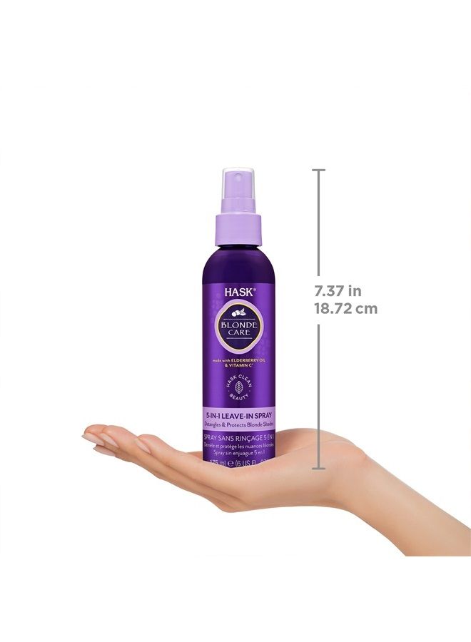 HASK BLONDE CARE 5-IN-1 Leave-In Spray Conditioner - vegan formula, cruelty free, color safe, gluten-free, sulfate-free, paraben-free - Image 4