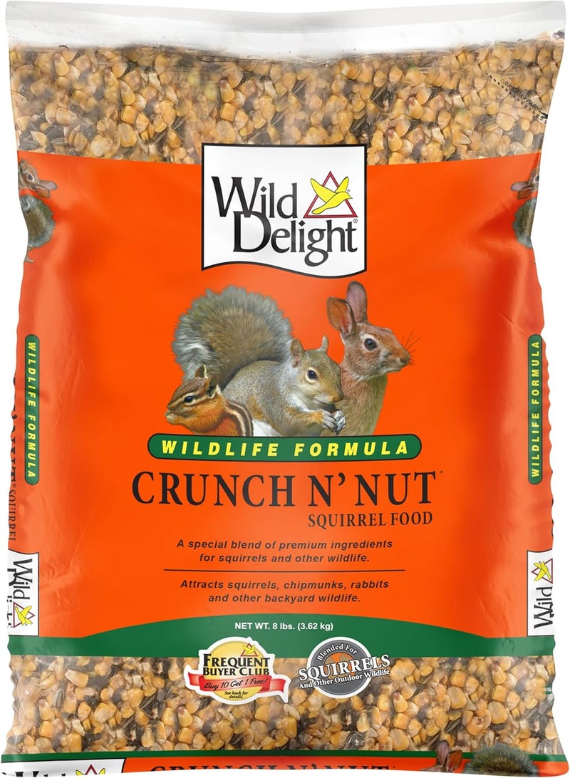 Wild Delight طعام السناجب Wild Delight Crunch N’ Nut Squirrel Food، وزن 8 رطل - Image 1