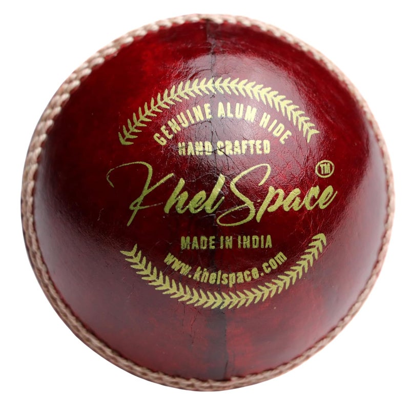 KHELSPACE KS‑50 Leather Cricket Ball – Premium Hand Stitched, Long Lasting, Suitable for Club Matches & Professional Training - Image 2