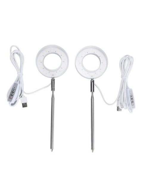 2PCS Grow Light Full Spectrum LED Plant Light for Indoor Plants Height Adjustable Growing Lamp with Auto On Off Timer 2 4 8H 4 Dimmable Brightness