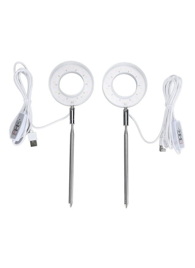 2PCS Grow Light Full Spectrum LED Plant Light for Indoor Plants Height Adjustable Growing Lamp with Auto On Off Timer 2 4 8H 4 Dimmable Brightness