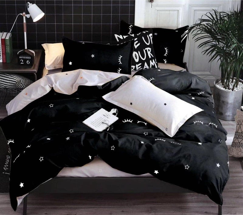 King Size/Single Size Bedsheet duvet cover pillow case 6pcs One Set High Cotton Quality Bedding Set Kids' Duvet Covers… (AA22, King Size) - Image 1