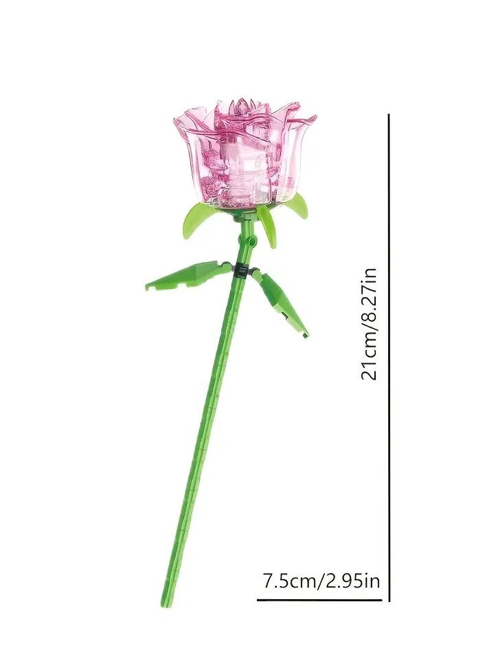 Toko Rose Building Block DIY | 1 Pc | Glows in the Dark | Valentine’s Day & Special Occasion Gift  - Image 5