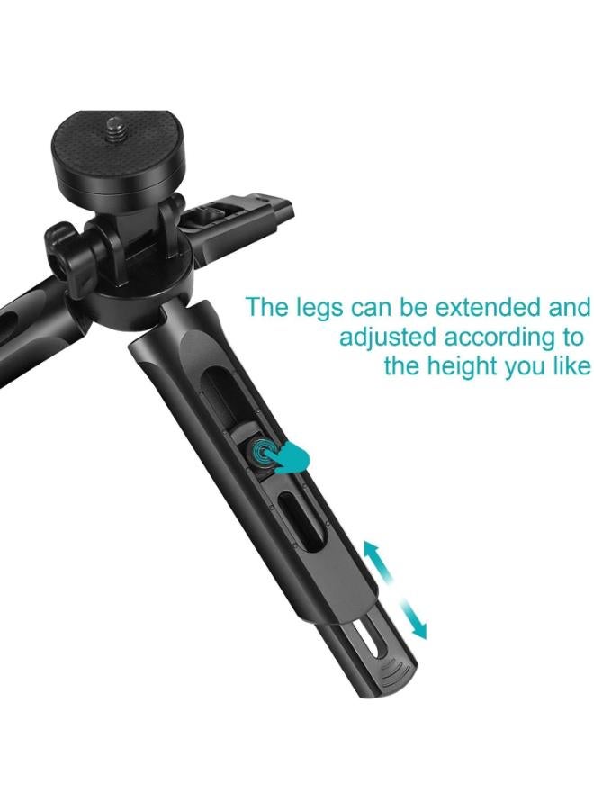 حلقة إضاءة وحامل ثلاثي القوائم مع حامل للكاميرا والموبايل - Image 4