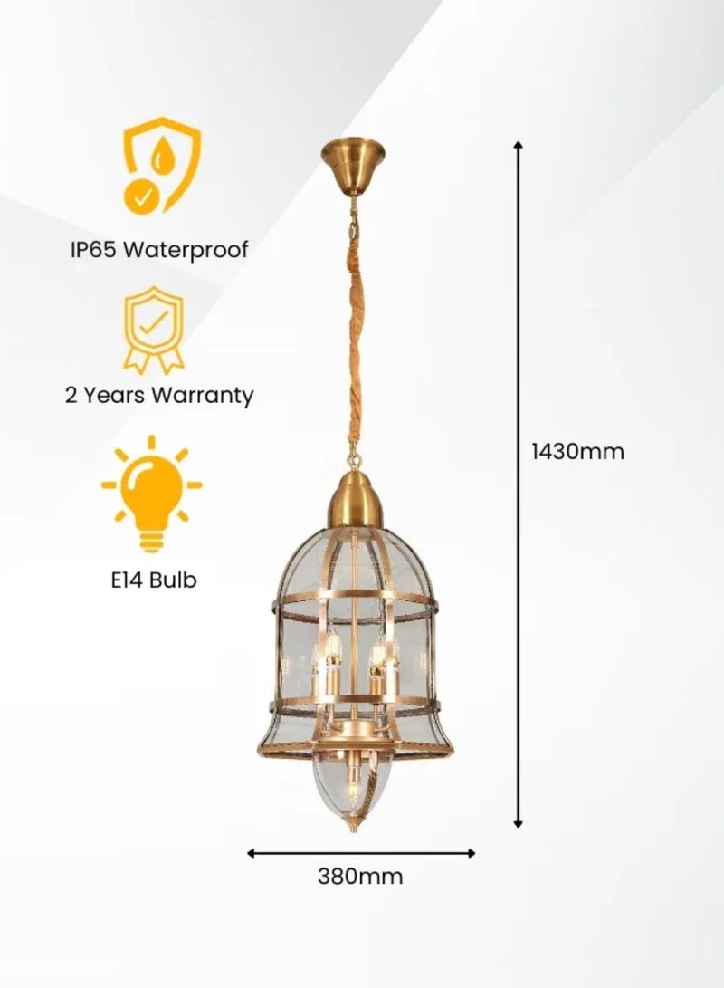 Copper Hanging Pendant Light IP65 Waterproof - Image 3