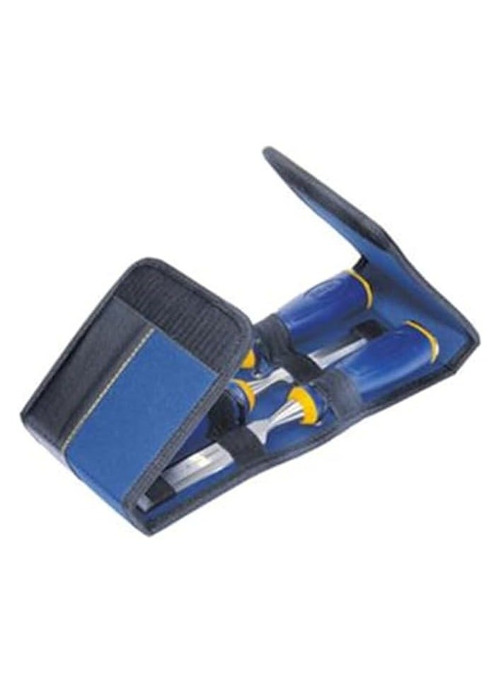 PROMASS Tools Marples Construction Chisel Set with Wallet, 3 Piece, 1768781, Blue, One Size 