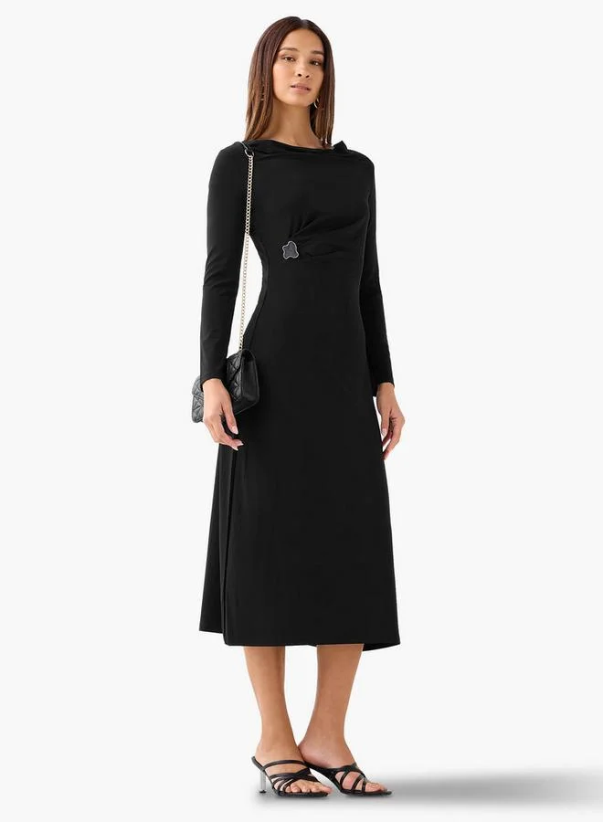 تواكستريمز 2Xtremz Midi A-line Dress with Cowl Neck