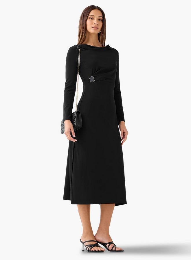 2Xtremz Midi A-line Dress with Cowl Neck - Image 1