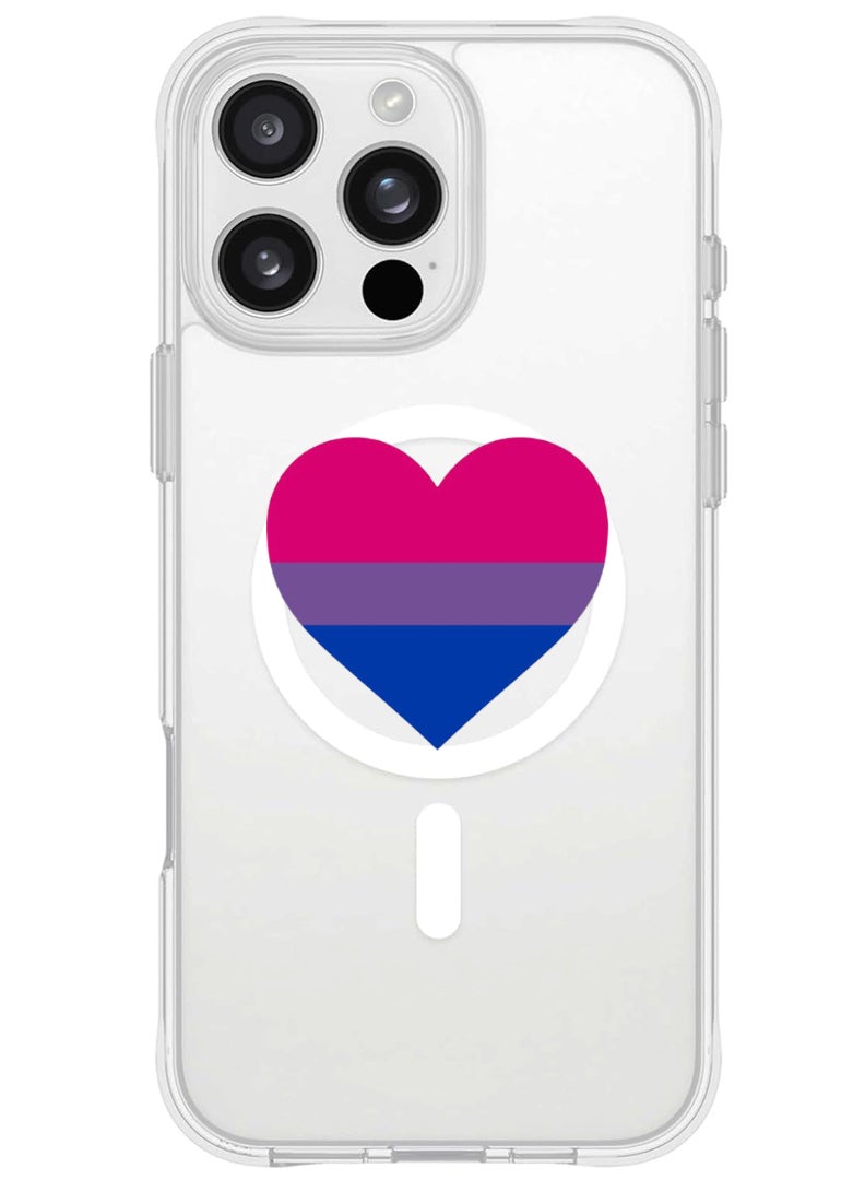 Theodor iPhone 16 Pro Magsafe Magnetic Case for iPhone Compatible with Wireless Charging, Shockproof Phone Bumper Cover - Heart 1 - Image 1