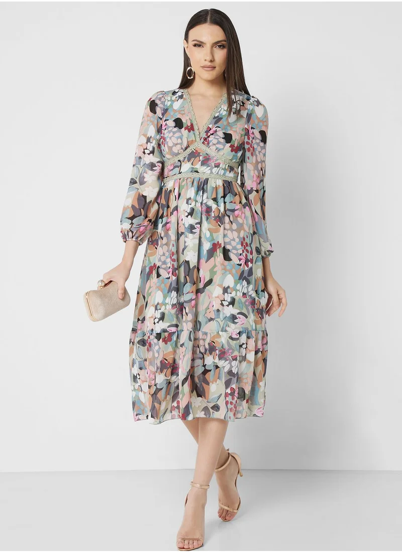 ايلا Abstract Print Dress