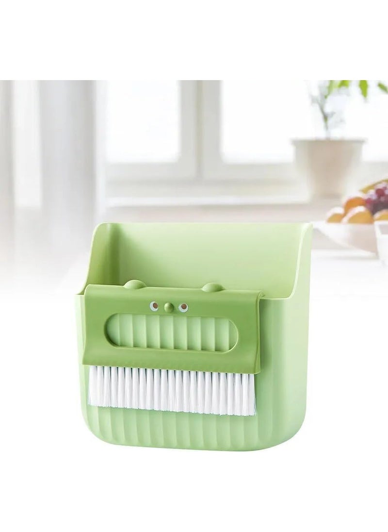 ZUBAT Compact Broom and Dustpan Set for Kitchen Countertops Portable Mini Cleaning Tool Mini Broom Dustpan Set Perfect for Table Desk and Small Spaces Handheld Dustpan with Broom Set