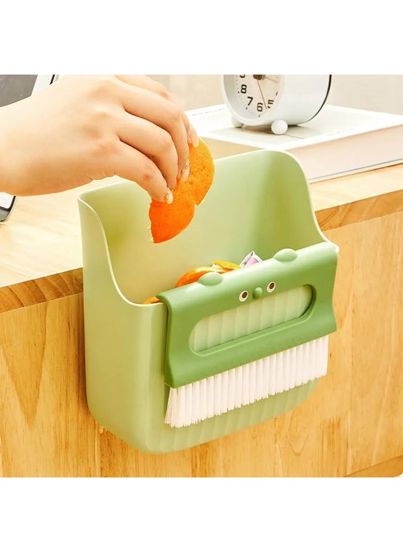 ZUBAT Compact Broom and Dustpan Set for Kitchen Countertops Portable Mini Cleaning Tool Mini Broom Dustpan Set Perfect for Table Desk and Small Spaces Handheld Dustpan with Broom Set