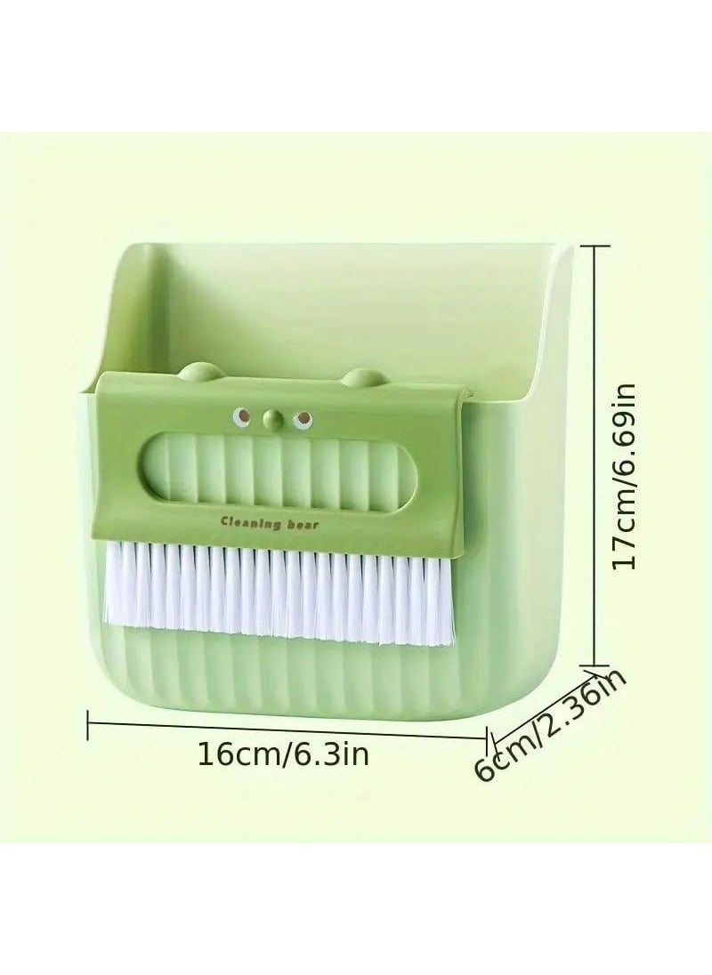 ZUBAT Compact Broom and Dustpan Set for Kitchen Countertops Portable Mini Cleaning Tool Mini Broom Dustpan Set Perfect for Table Desk and Small Spaces Handheld Dustpan with Broom Set