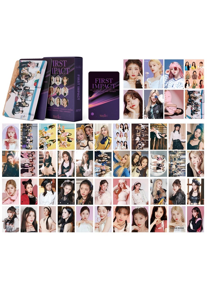 xozgdovg Integrate small card KPOP Korean Wave photo card 55 boxed DIY collection IVE kep1er purple card 