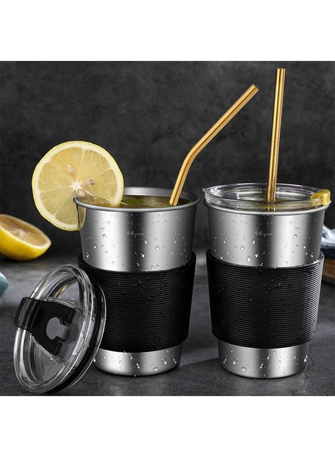 Hiware 12-Pack Gold Stainless Steel Straws Reusable with Case - Metal Drinking Straws for 30oz & 20oz Tumblers Yeti Dishwasher Safe, 2 Brushes Included - Image 4