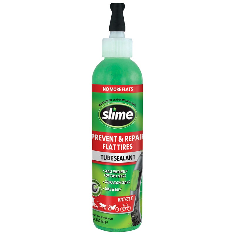 Slime 10003 Bike Tube Puncture Repair Sealant, Prevent and Repair, Suitable for All Bicycles, Non-Toxic, Eco-Friendly, 8oz Bottle - Image 1