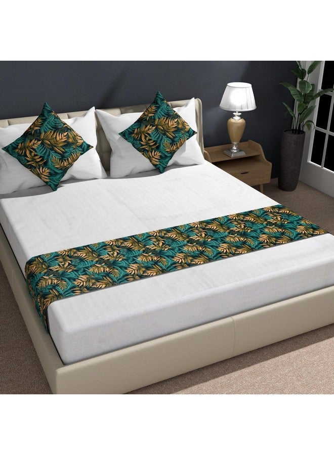 SHRIANAND CREATIONS Shri Anand Creations Digital Print Super Soft Fabric Bed Runner Scarf with Matching Cushion Covers/Slipcover Mattress Protector/Bed Linen Scarf/Decorative Set for Bedrooms/Hotel Rooms (Design-3)  - Image 1