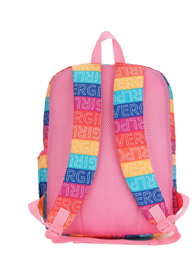 CUBS CUBS Junior Girl Power Print Waterproof Kids Backpack – 28L School Bag for Girls (Ages 6–12) | Fits 15" Laptop | Zip Closure | Durable, Lightweight & Stylish