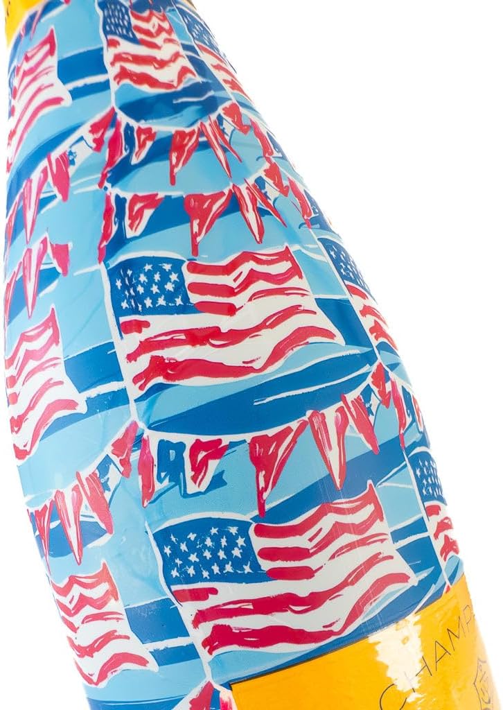beaubottles Stars and Stripes Wrap for Champagne – Veuve Edition – Custom Wine Bottle Labels for Celebrations, Birthdays, Gifting – Fits 750ml Bottles – Personalized Wine Label Sleeve - Image 1