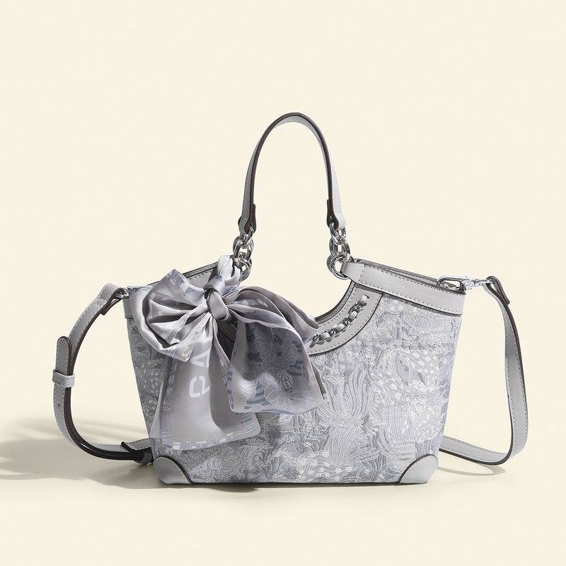 Zhuang Brocade Jacquard Brocade Pattern Ethnic Scarf Handbag Vegetable Basket Women'S Bag New Crossbody Women'S Bag - Image 1